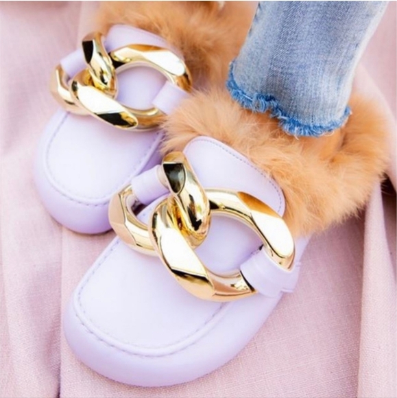 NWT LAVENDER MULES/SLIDES - Picture 2 of 4